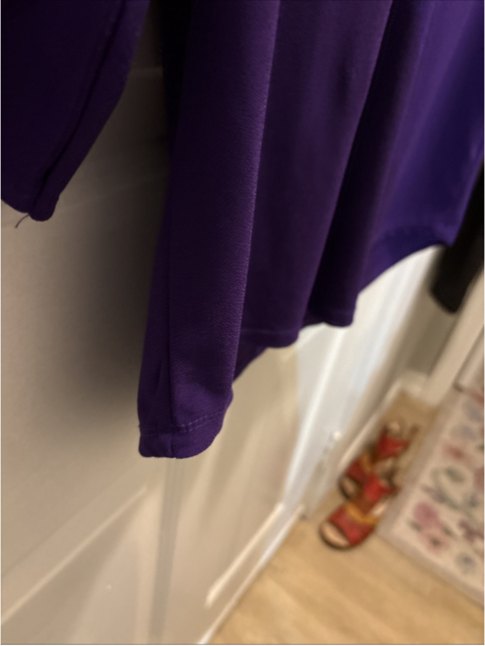 Love Scarlett Top Women’s Purple 3/4 Sleeves Rhinestone Buttons V-Neck Neck 1007 - Picture 4 of 8